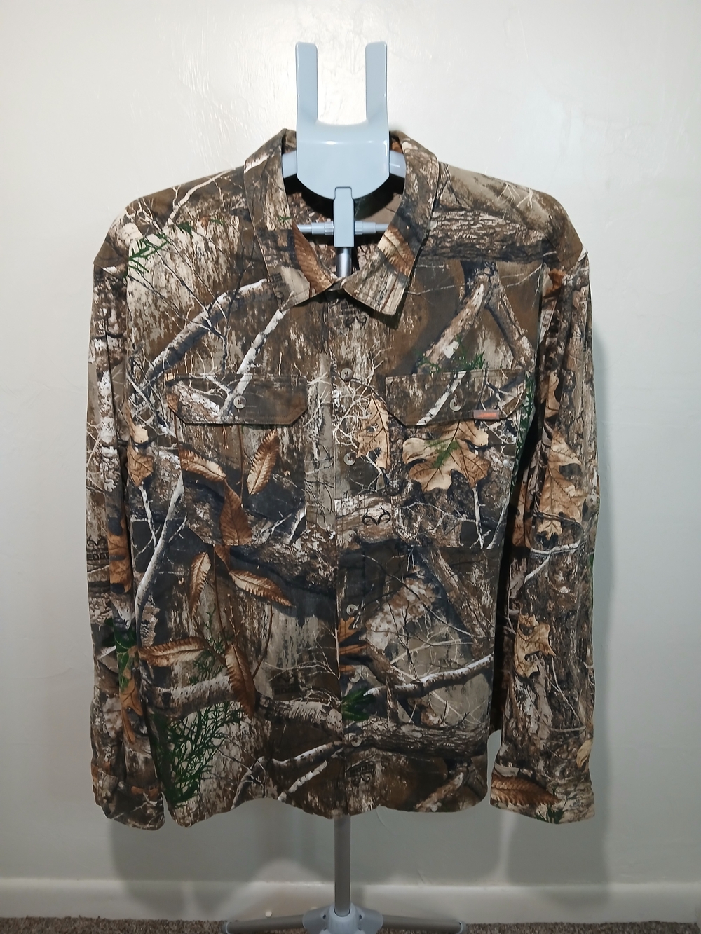 Habit Realtree Men's Camo Button-Up Long Sleeve Hunting Shirt 2XL/2XG